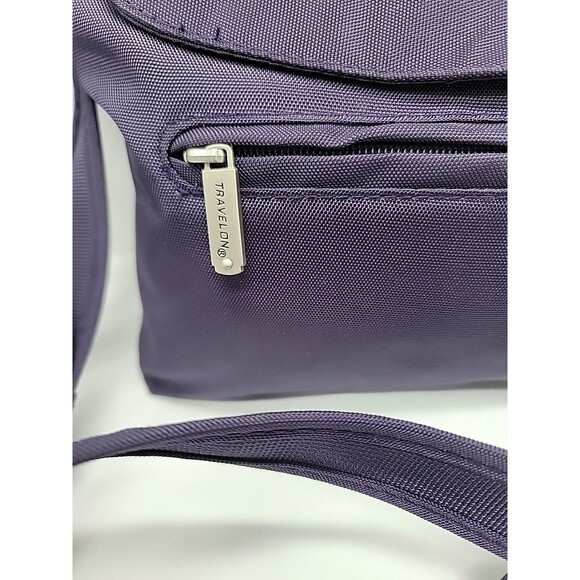 Travelon Anti-Theft Classic Mini Crossbody Bag, Purple 9x9x2 - Picture 2 of 9